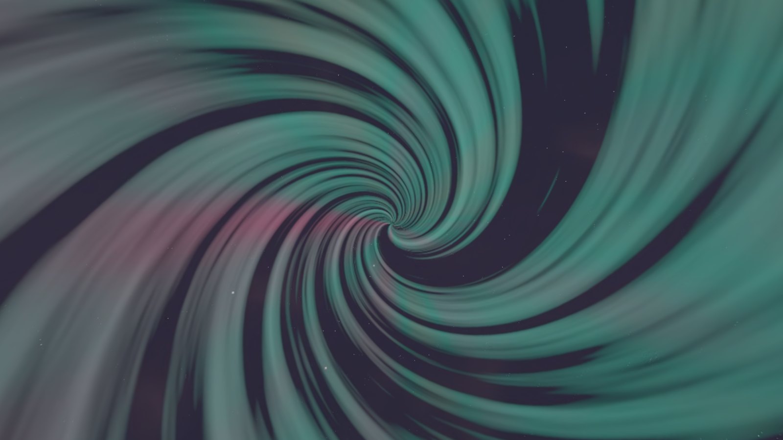 A slow turquoise spiral filling the view in InnerVerse