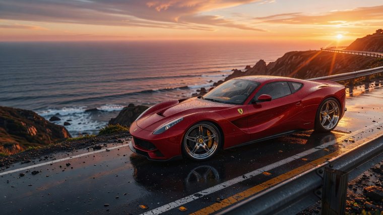 Red supercar